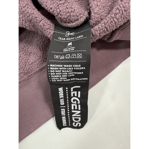 Legends Mens Hoodie Size Medium Pullover Gym Training Workout Purple Made In USA - Picture 7 of 9